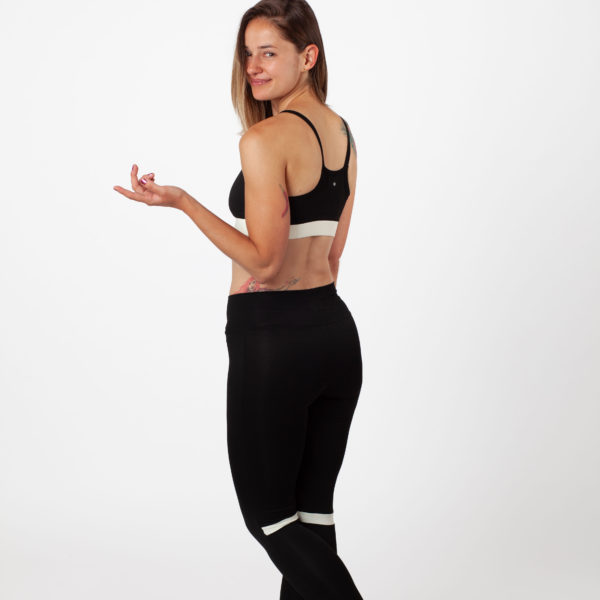 NEW Leggings with an ivory stripe